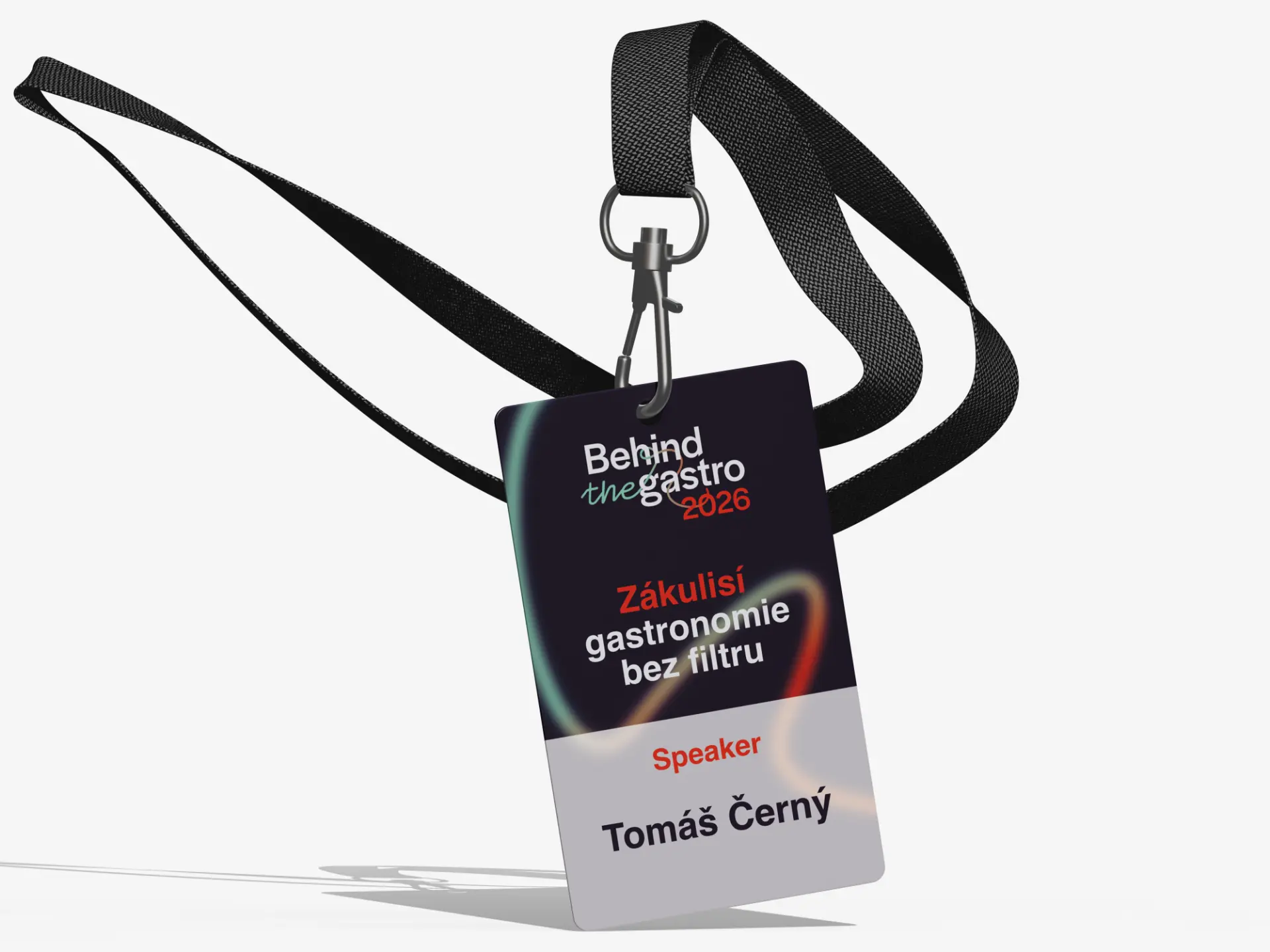 Visačka pro řečníka Tomáše Černého